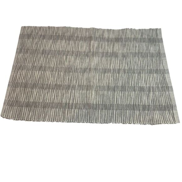 RACHEL Rachel Roy Silver Metallic Placemats Set of 8 - Picture 1 of 5